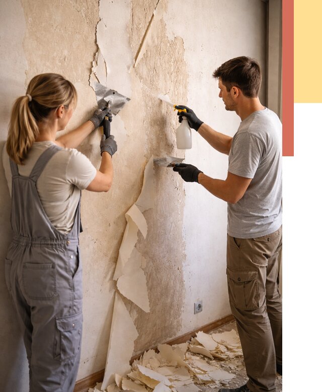 Снятие старых обоев в Керчи от 5361 руб. под ключ недорого | ОТДЕЛОЧНИК-Крч