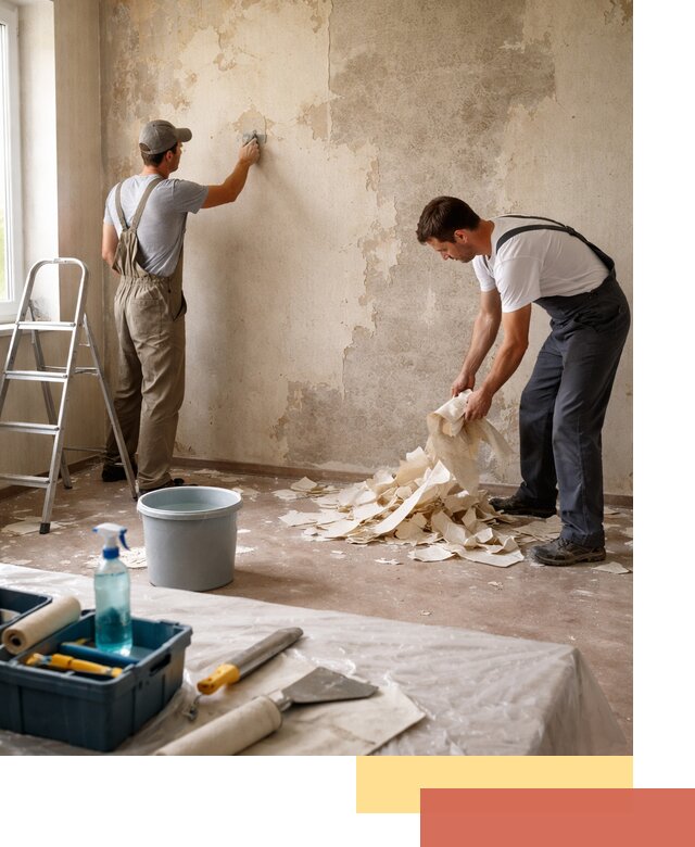 Снятие старых обоев в Керчи быстро и качественно