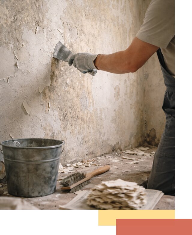 Удаление старой краски со стен в Керчи качественно и быстро