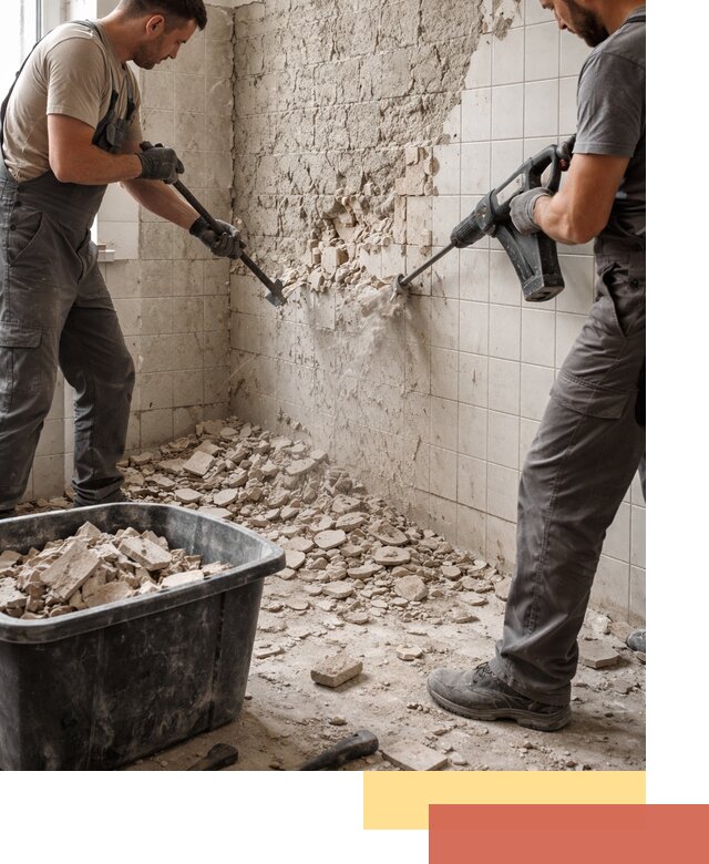 Демонтаж плитки со стен в Керчи быстро и аккуратно