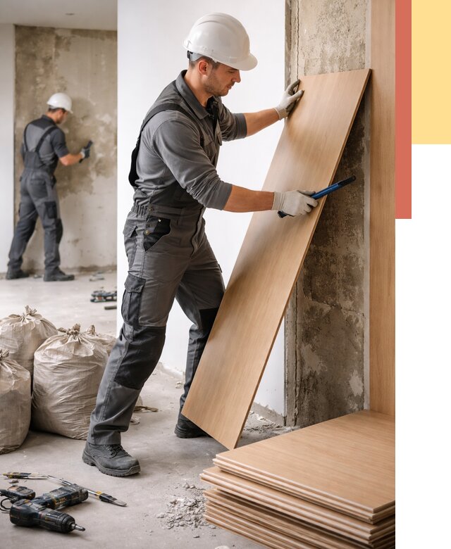 Демонтаж стеновых панелей в Керчи от 3574 руб. за м² быстро и недорого | ОТДЕЛОЧНИК-Крч