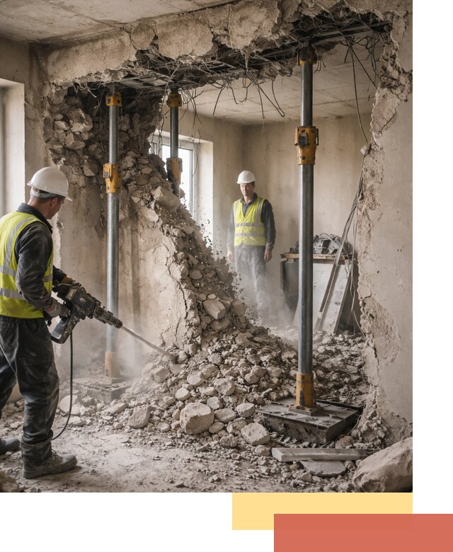 Снос несущих стен в Керчи с гарантией безопасности и качества