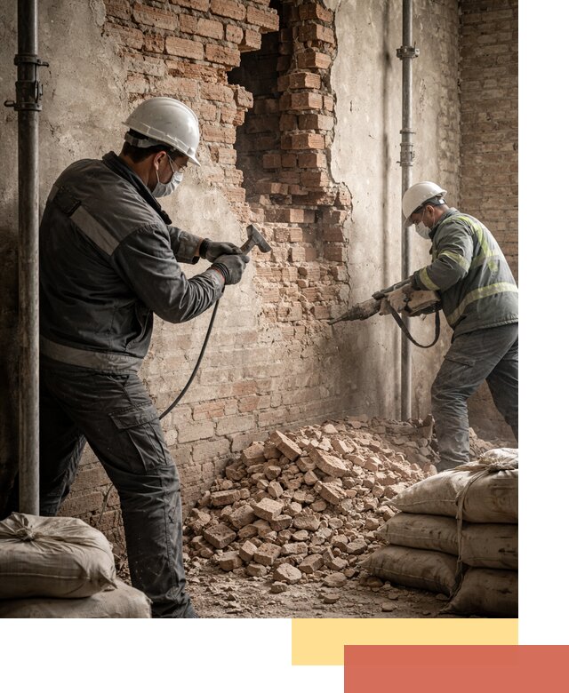 Демонтаж кирпичных стен в Керчи быстро и безопасно