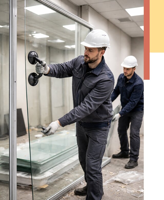 Демонтаж стеклянных перегородок в Керчи от 3268 руб. — быстро и недорого | ОТДЕЛОЧНИК-Крч