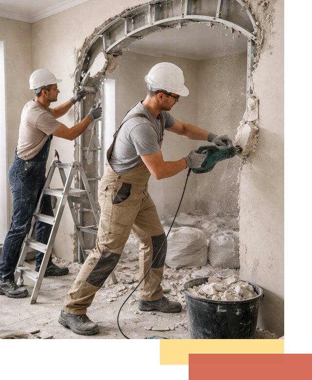 Демонтаж гипсокартонной арки в Керчи быстро и аккуратно