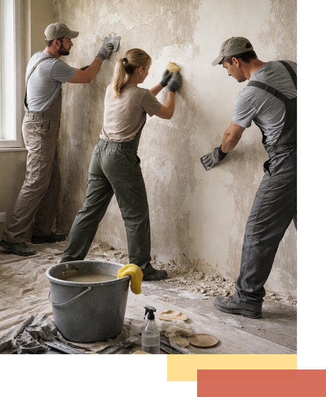 Очистка стен от клея и грунтовки в Керчи качественно и быстро