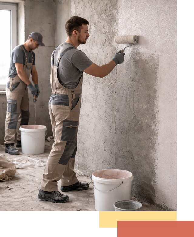 Нанесение бетоноконтакта на стены в Керчи для последующей отделки