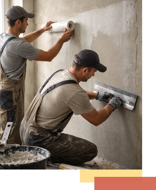 Армирование стен стеклосеткой в Керчи для прочной отделки