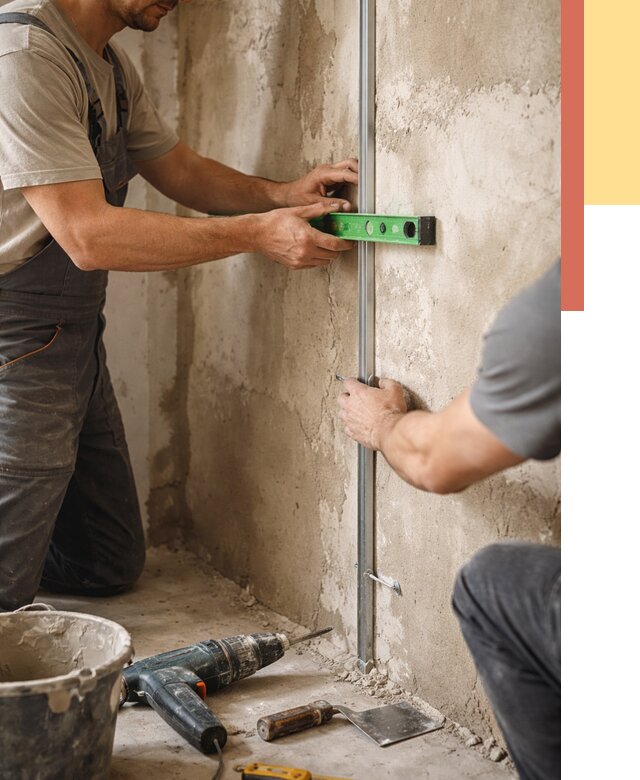 Установка штукатурных маяков в Керчи от 7148 руб. — быстро и недорого | ОТДЕЛОЧНИК-Крч