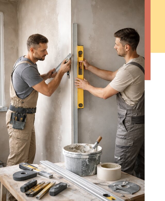 Выведение углов стен в Керчи от 1889 руб. быстро и недорого | ОТДЕЛОЧНИК-Крч