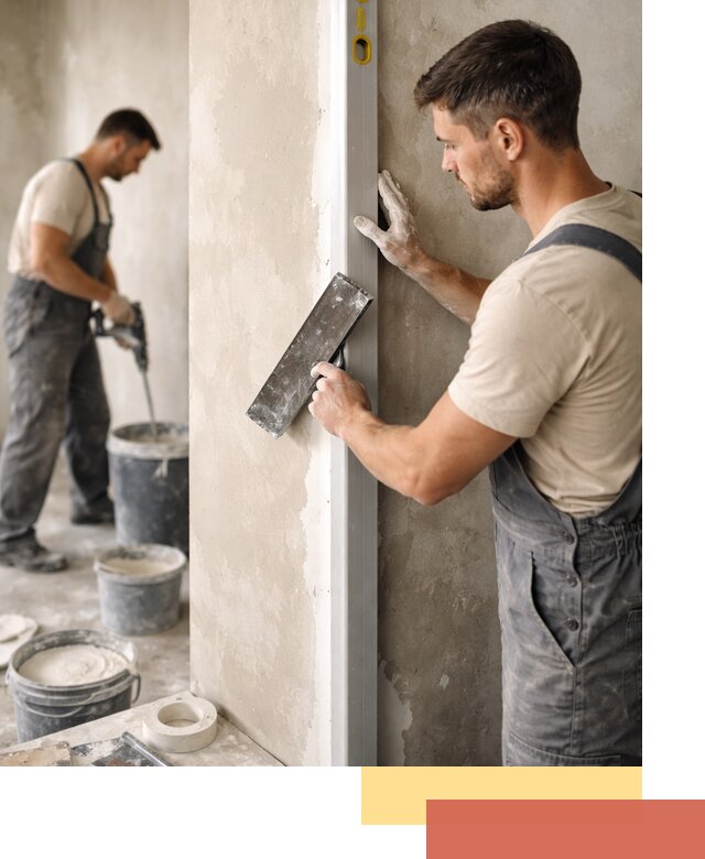 Выведение углов стен в Керчи: монтаж и оштукатуривание