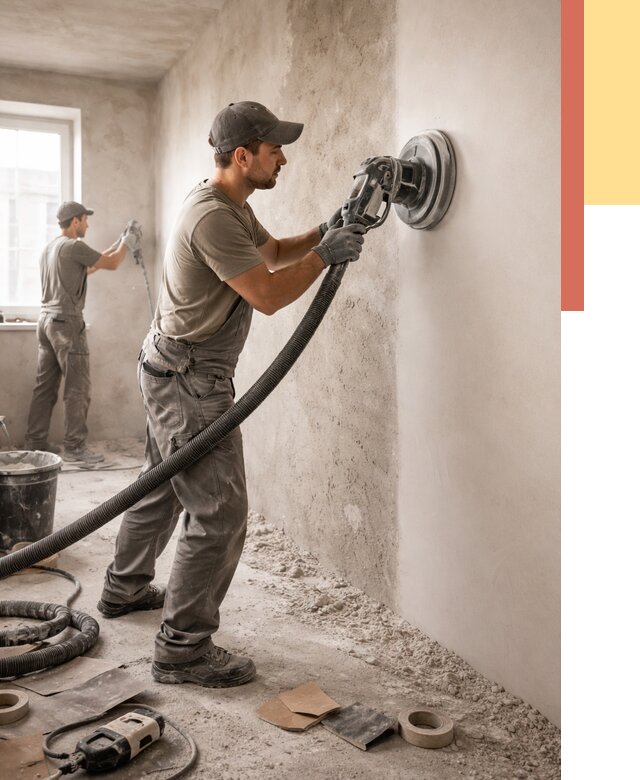 Шлифовка стен в Керчи от 1225 руб/м2 — быстро и недорого | ОТДЕЛОЧНИК-Крч