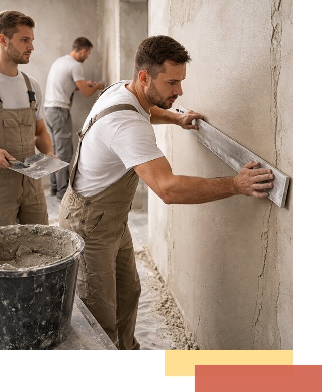 Штукатурка стен без маяков в Керчи быстро и качественно