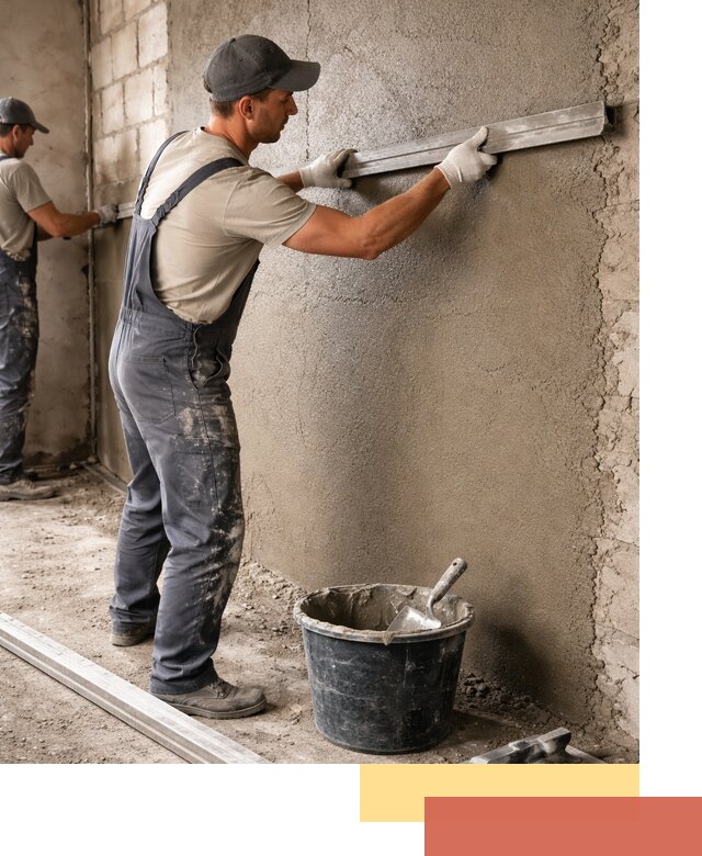 Штукатурка стен цементно-песчаная в Керчи профессионально