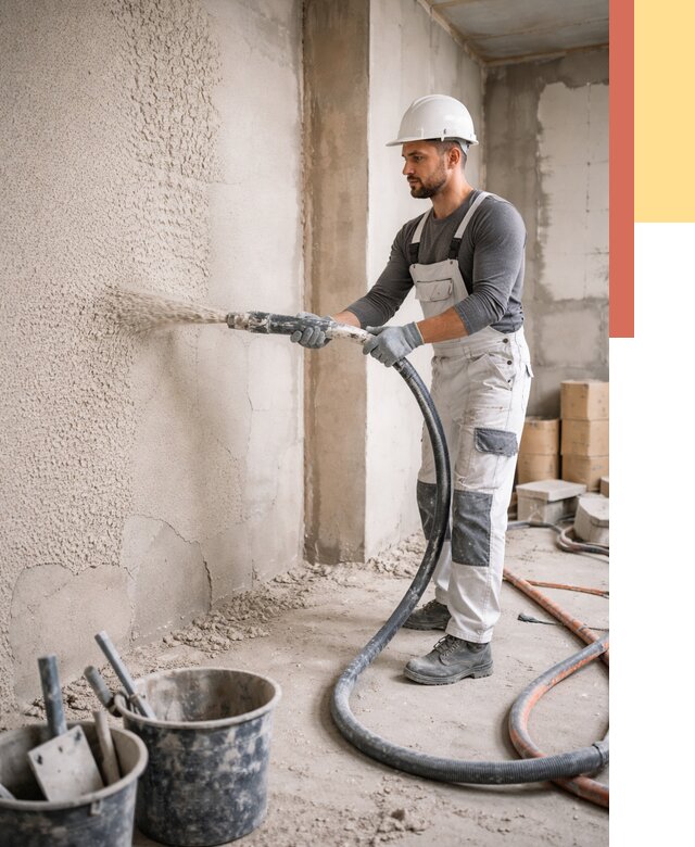 Машинная штукатурка стен в Керчи под ключ от 6638 руб./м2 | ОТДЕЛОЧНИК-Крч