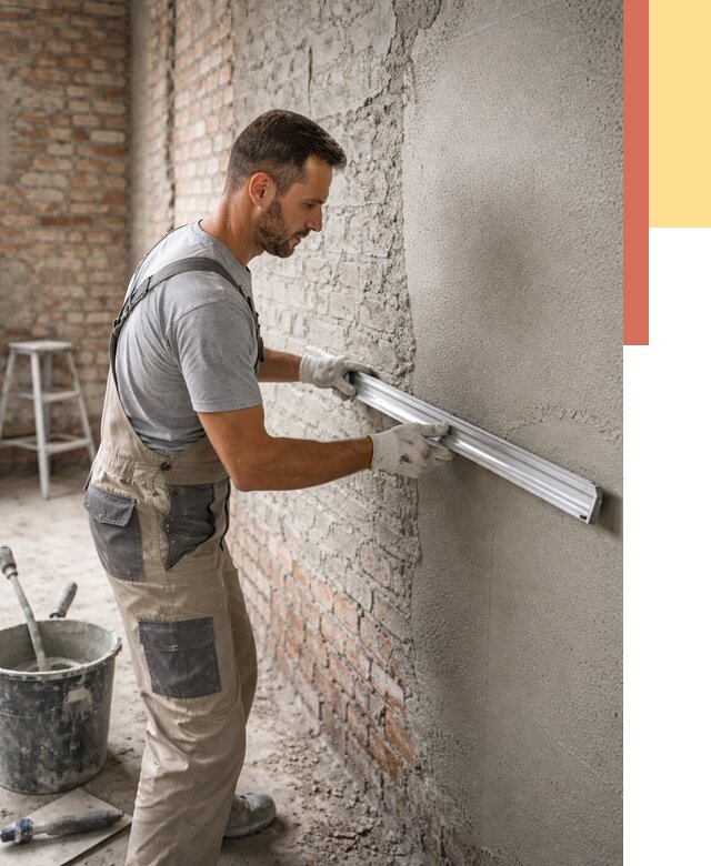 Штукатурка кирпичных стен в Керчи от 4595 руб/м2 — быстро и недорого | ОТДЕЛОЧНИК-Крч