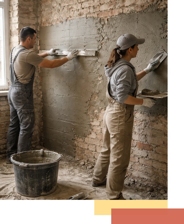 Штукатурка кирпичных стен в Керчи — качественно и надежно