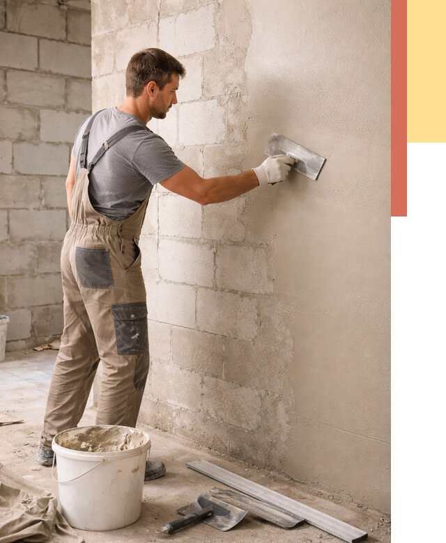 Штукатурка стен из газобетона в Керчи от 2145 руб./м2 — быстро и недорого | ОТДЕЛОЧНИК-Крч