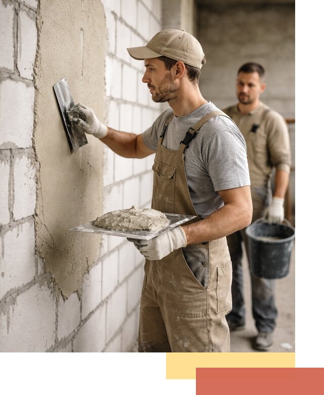 Штукатурка стен из газобетона в Керчи под ключ