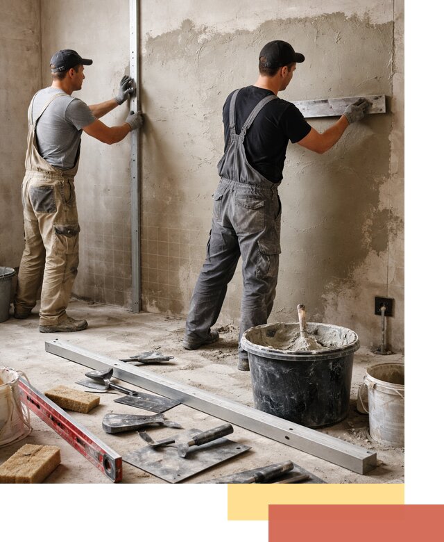 Профессиональная штукатурка стен под плитку в Керчи