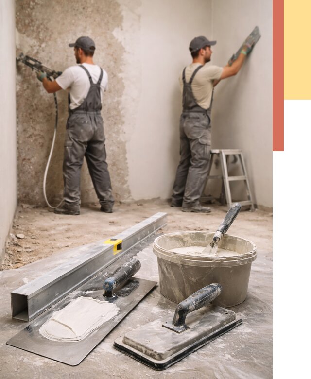 Штукатурка стен под обои в Керчи от 4595 руб./м2 — выравнивание под обои | ОТДЕЛОЧНИК-Крч