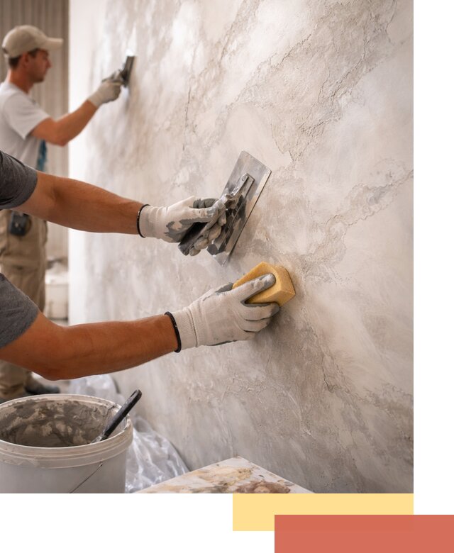 Декоративная штукатурка под мрамор в Керчи для стен и потолков