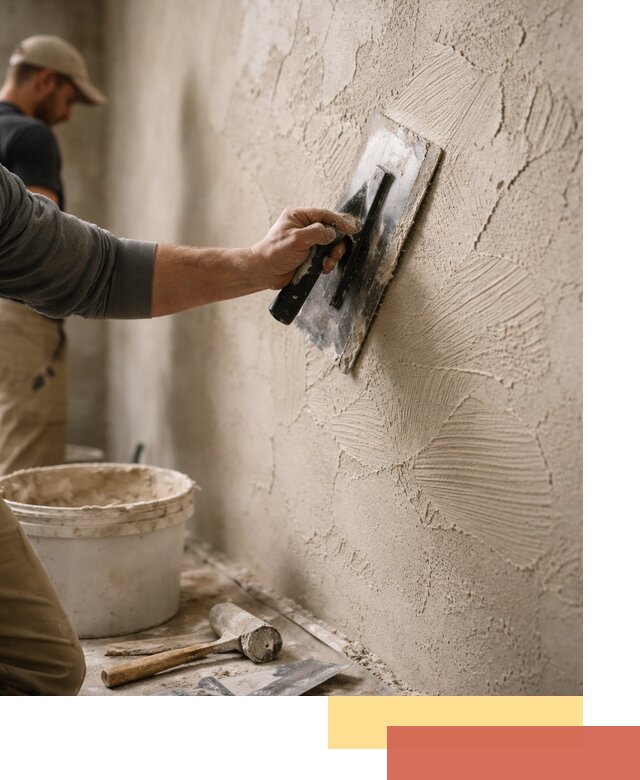 Фактурная штукатурка стен в Керчи — монтаж, отделка, реставрация