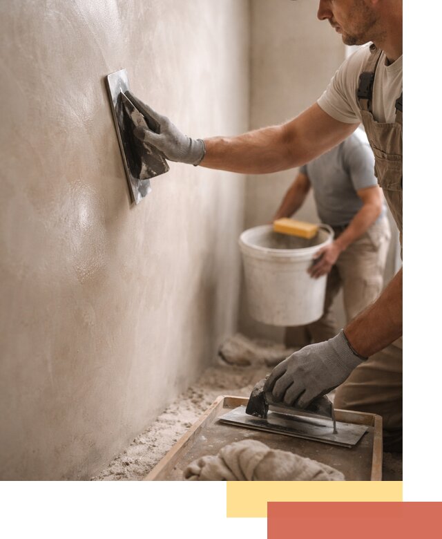 Нанесение марокканской штукатурки таделакт в Керчи