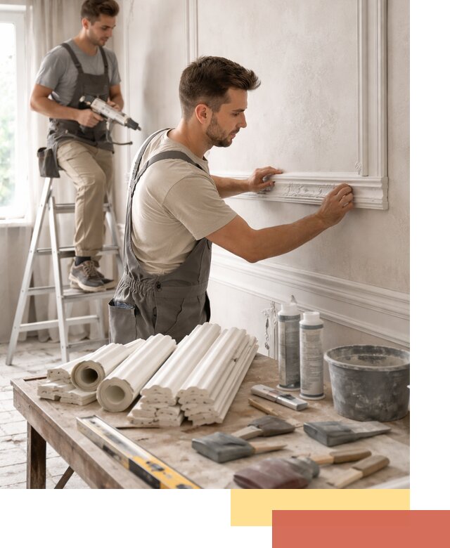 Монтаж лепнины на стены в Керчи профессионально и качественно