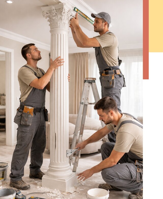 Установка декоративных колонн в Керчи от 12254 руб. под ключ | ОТДЕЛОЧНИК-Крч