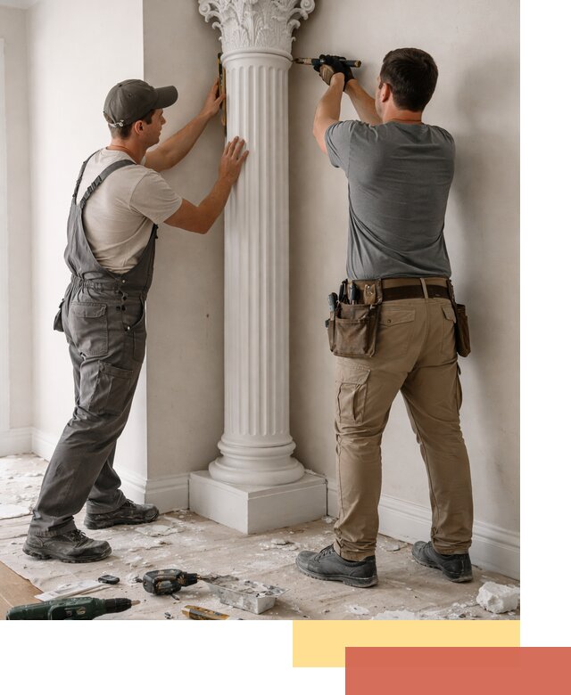 Установка декоративных колонн в Керчи под ключ