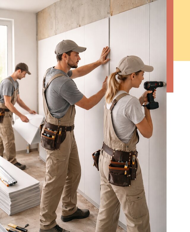 Монтаж ПВХ панелей на стены в Керчи от 460 руб/м2 — быстро и недорого | ОТДЕЛОЧНИК-Крч