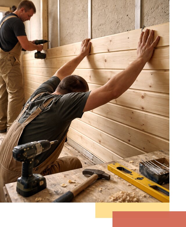 Монтаж деревянной вагонки на стены в Керчи быстро и качественно