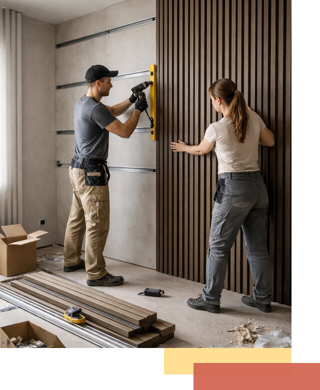 Монтаж реечных панелей на стены в Керчи