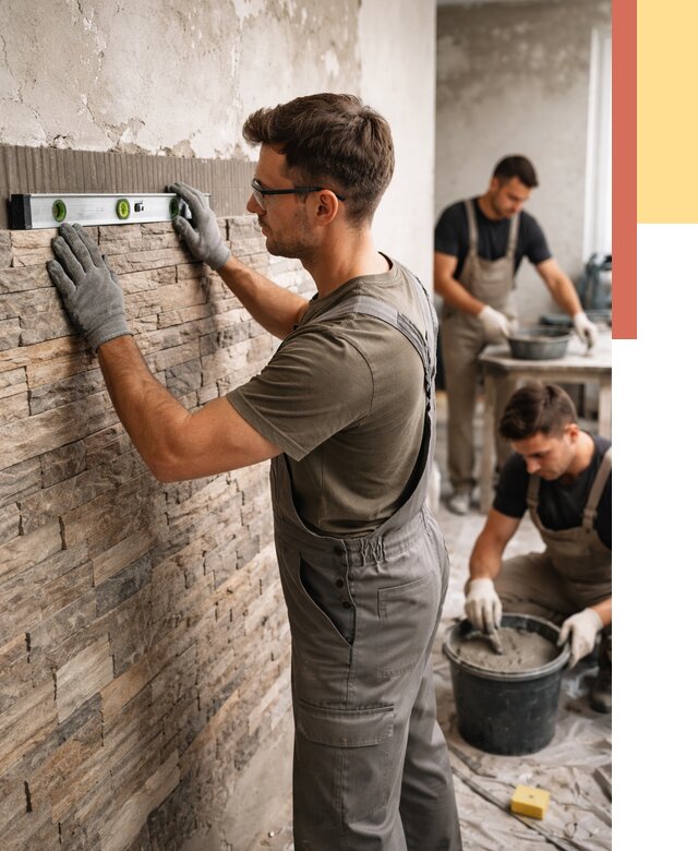 Монтаж искусственного камня в Керчи от 4595 руб. под ключ | ОТДЕЛОЧНИК-Крч