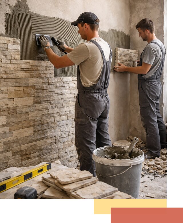 Монтаж искусственного камня в Керчи — облицовка стен и фасадов