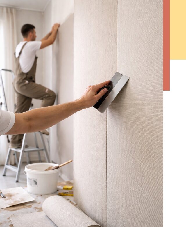 Поклейка текстильных обоев в Керчи от 4595 руб. под ключ | ОТДЕЛОЧНИК-Крч