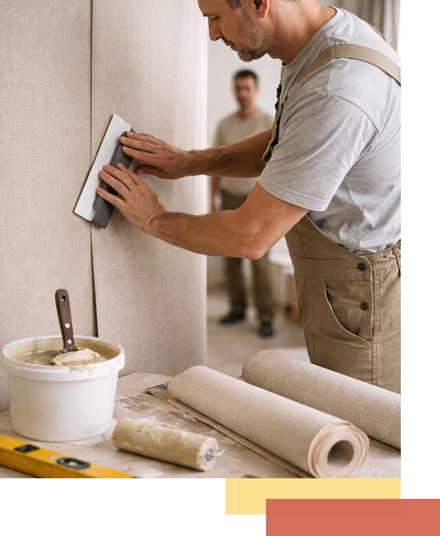 Поклейка текстильных обоев в Керчи профессионально и аккуратно