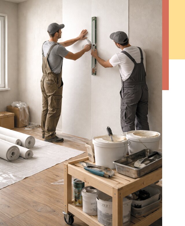 Поклейка стеклообоев в Керчи от 6638 руб. за м2 — быстро и недорого | ОТДЕЛОЧНИК-Крч