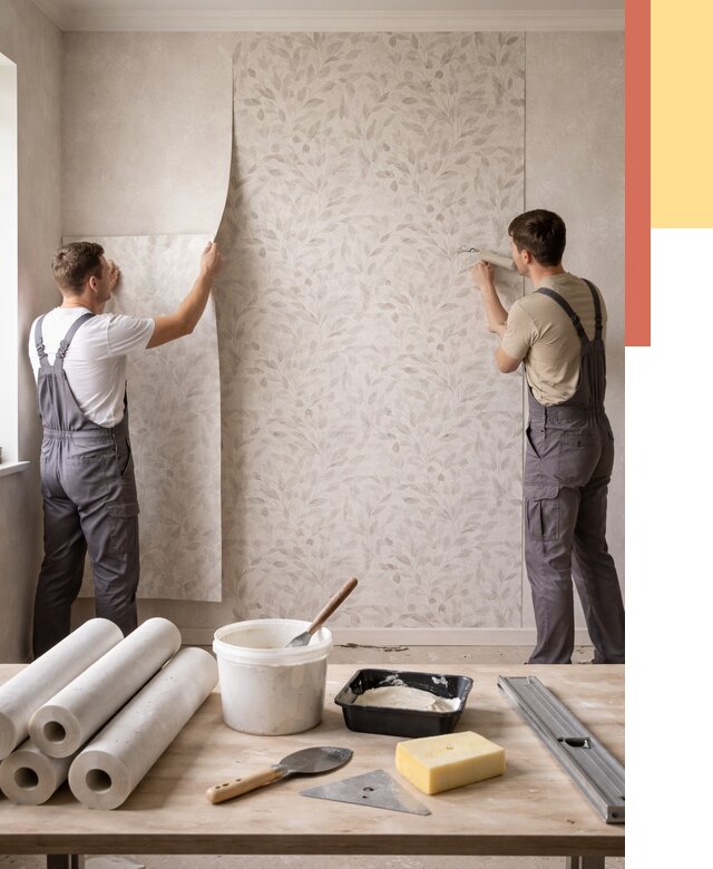 Поклейка обоев с подбором рисунка в Керчи от 3574 руб. | ОТДЕЛОЧНИК-Крч - быстро и недорого