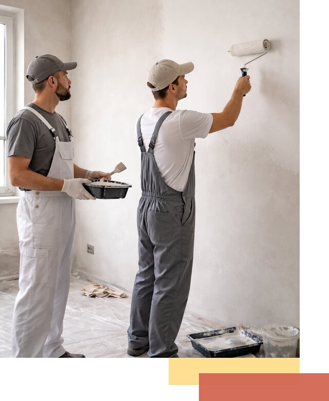 Покраска стен водоэмульсионной краской в Керчи