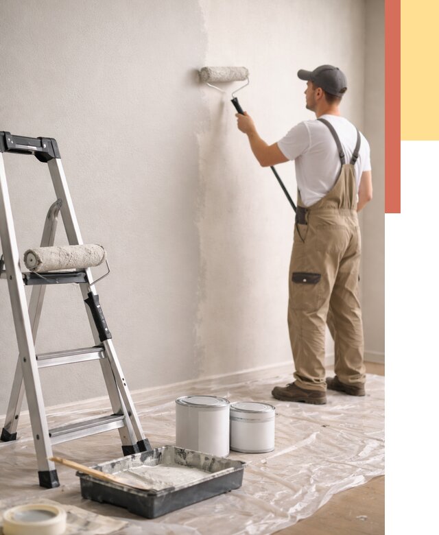 Покраска стен латексной краской в Керчи от 4595 руб. за м2 | ОТДЕЛОЧНИК-Крч