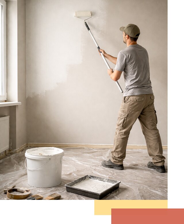 Покраска стен латексной краской в Керчи качественно и быстро