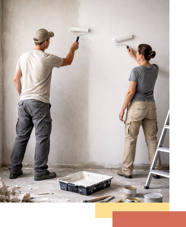 Окраска стен по стеклохолсту в Керчи качественно и долговечно