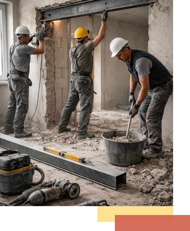 Создание проемов в стенах и несущих конструкциях в Керчи