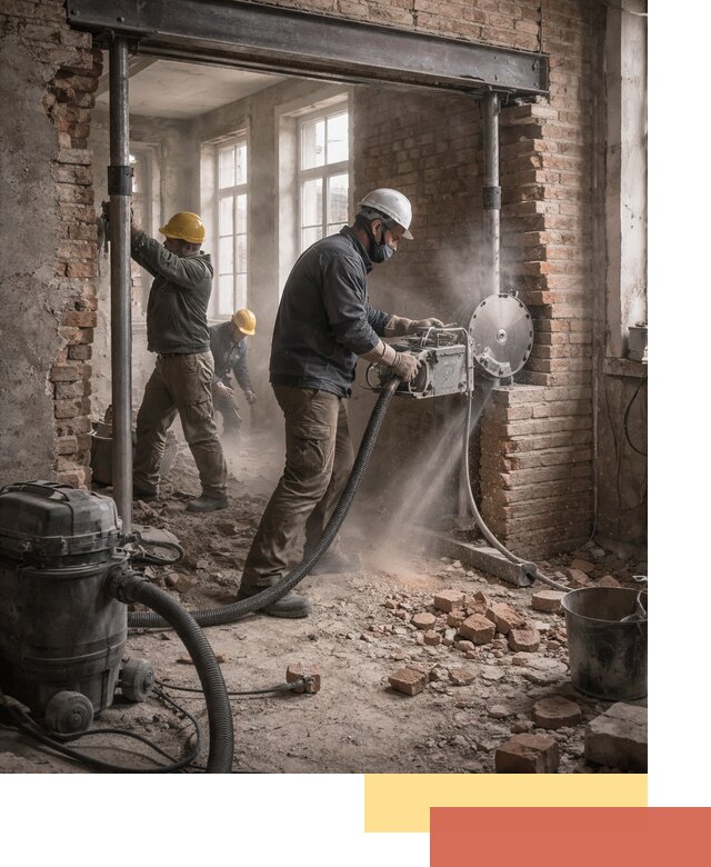 Прорезка проема в стене под дверной или оконный проем в Керчи