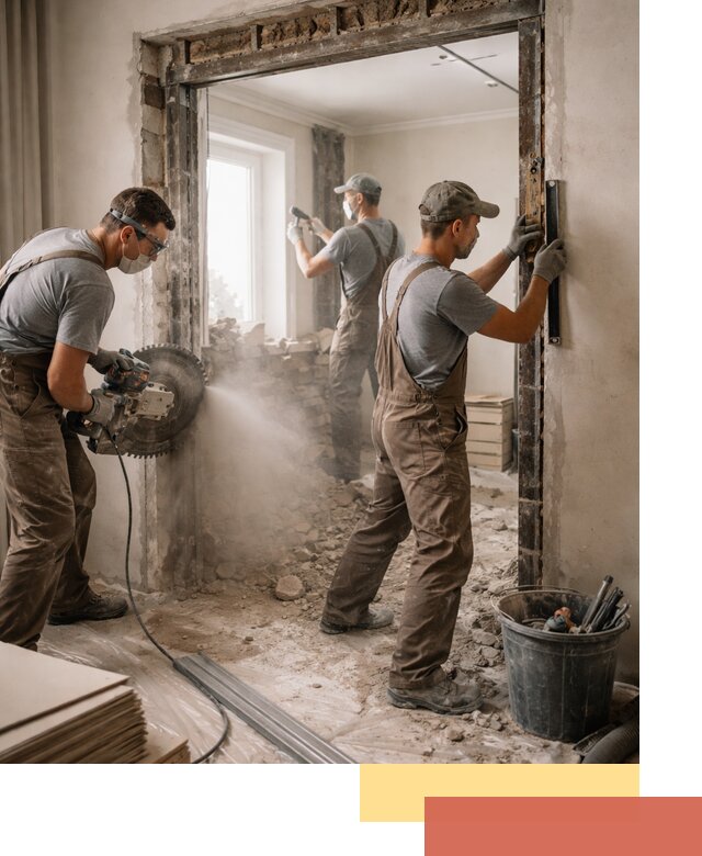 Расширение дверного проема под установку новой двери в Керчи