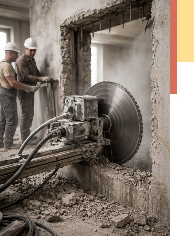 Алмазная резка проемов в Керчи от 4595 руб. быстро и недорого | ОТДЕЛОЧНИК-Крч