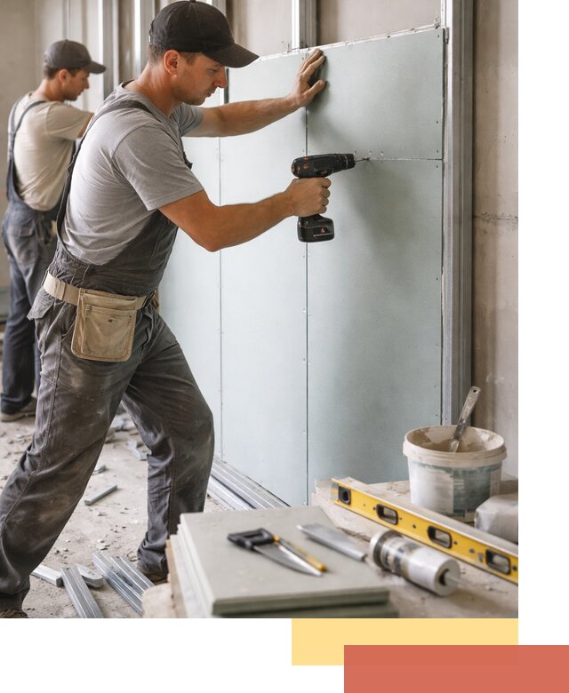 Кладка влагостойких перегородок ПГП в Керчи