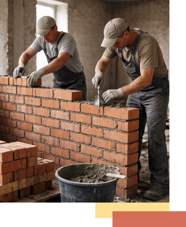 Кладка кирпичных перегородок под ключ в Керчи